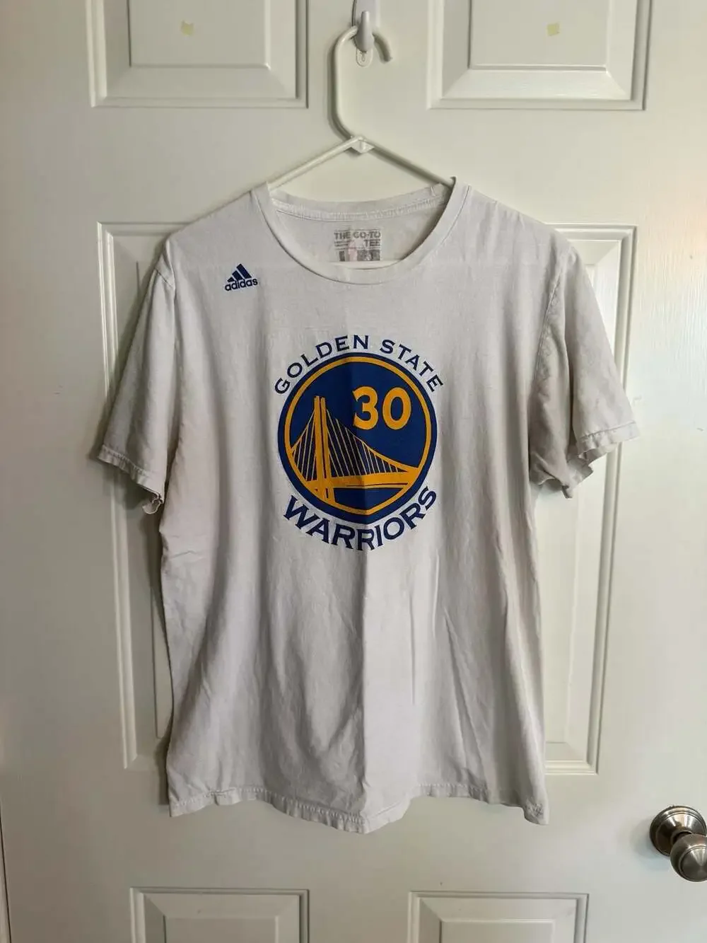 Adidas Golden State Warriors Stephen Curry 30 T-Shirt Size L White